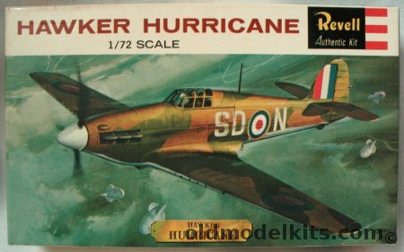 Revell 1/72 Hawker Hurricane, H616-49 plastic model kit